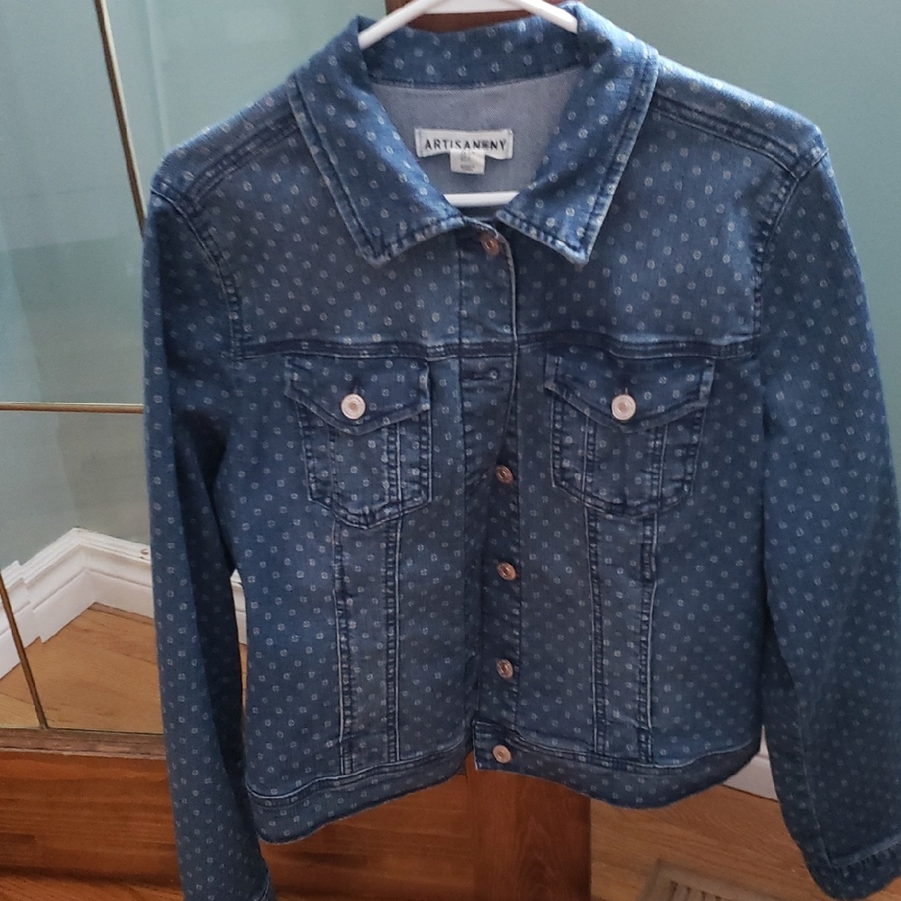 Artisan Patterned Blue Jean Jacket